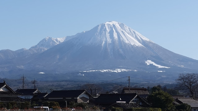 自宅に帰る途中で今日の大山の風景