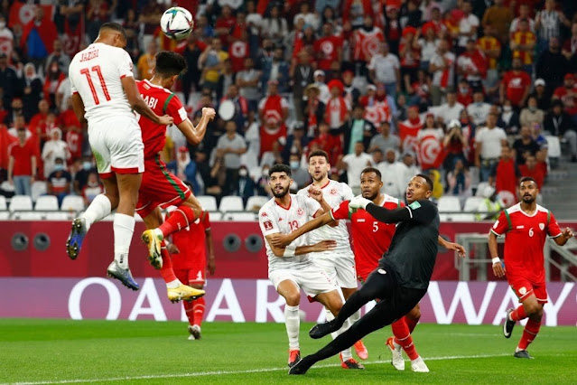 ملخص اهداف مباراة تونس و عمان (2-1) كاس العرب