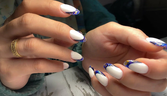 Colored French Tips Nails Design