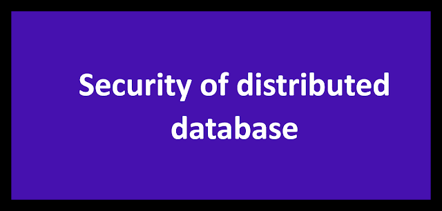 Security of distributed database