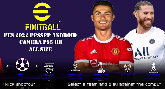 Download Game PES 2022 PPSSPP Camera PS5 Android Best Graphics And Large Selection of Features