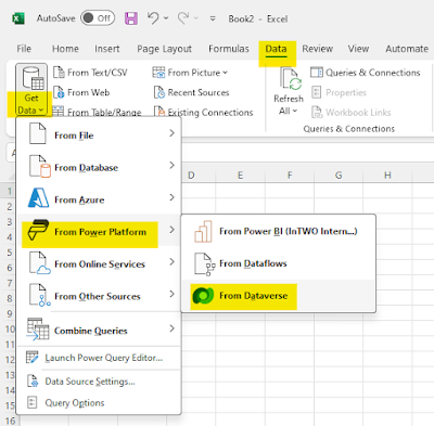 Dataverse connector in Excel