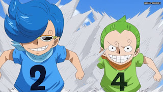 ワンピースアニメ WCI編 803話 イチジ ニジ ヨンジ レイジュ 幼少期 GERMA 66 | ONE PIECE Episode 803