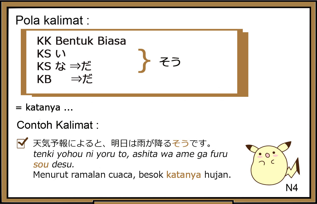 Pola Kalimat / Tata Bahasa / Bunpou / Grammar bahasa Jepang ～そう ( ~ sou )
