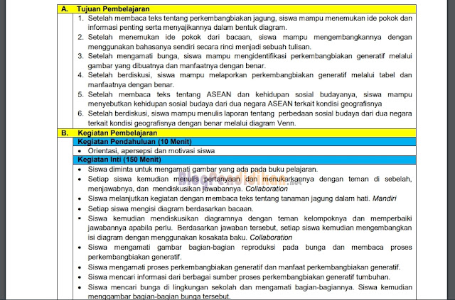 RPP Pembelajaran Tatap Muka Terbatas SD Kelas 1, 2, 3, 4, 5, dan 6