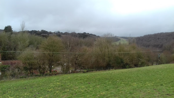 Scenic view of neighbouring hills