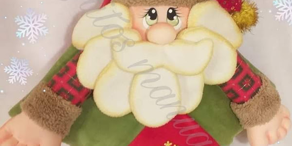 Almofada decoração de natal- molde papai Noel para almofada
