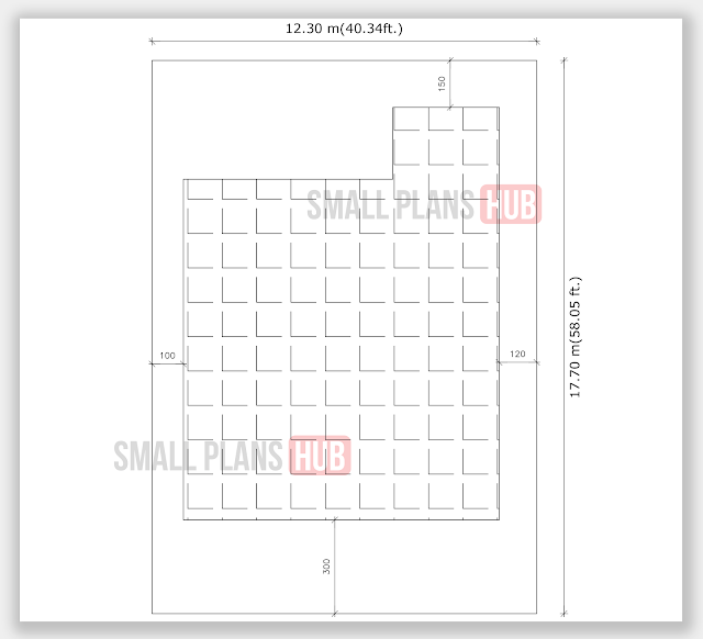 3 Bedroom Single floor House plan and plot details under 1300 sq.ft.