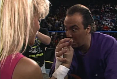 WCW Clash of the Champions 14 Review -  Paul E. Heyman is distracted by Missy Hyatt's boobs
