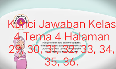 Kunci Jawaban Buku Tematik Siswa Kelas 4 Tema 4 Pembelajaran 4 Subtema 1 Jenis Jenis Pekerjaan Halaman 29 30 31 32 33 34 35 36