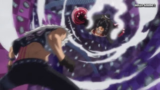 ワンピースアニメ WCI編 857話 ルフィ ギア4 バウンドマン 弾む男 かっこいい Monkey D.Luffy | ONE PIECE ホールケーキアイランド編