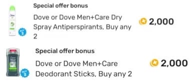$2.00 Dove Men’s rebate from Fetch Rewards (go to fetch App)