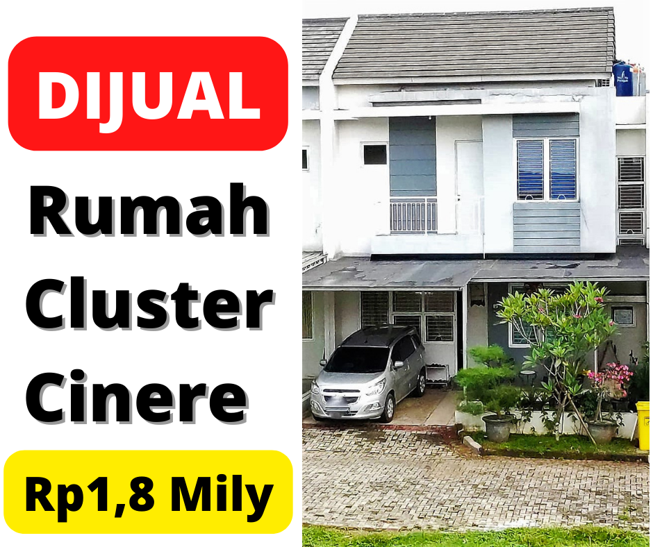 Rumah Dijual Minimalis 5 Kamar Tidur Kondisi Bagus Bebas Banjir di Cluster Cinere