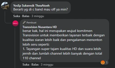 Transvision Nusantara HD, Resmi Berhenti Bersiaran di Satelit Telkom 4 C-Band