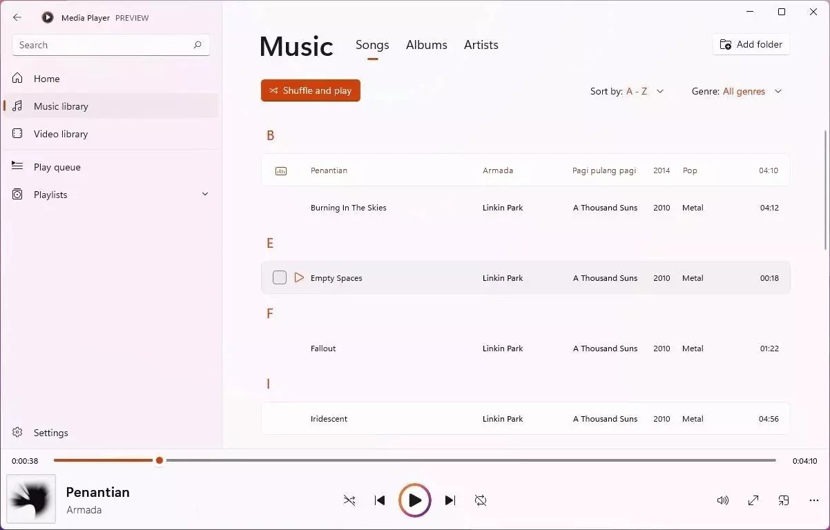 mediaplayer-music-library