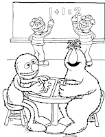 Elmo at the class coloring page