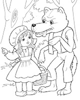 Coloring pages of Little Red Riding Hood to print for free