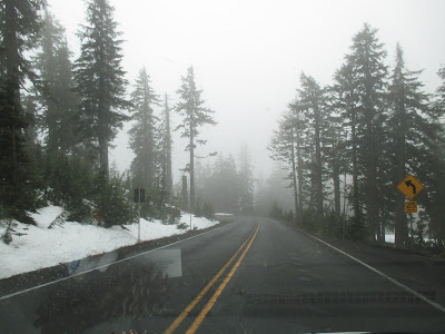 Crater Lake Oregon Road Up The Mountain