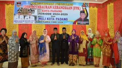 Optimalkan Persatuan dan Kesatuan Dalam Keberagaman, Pengurus FPK Kota Padang 2024-2029 Dikukuhkan
