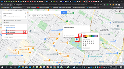 My Maps: Personnaliser lieux (icône et couleur)