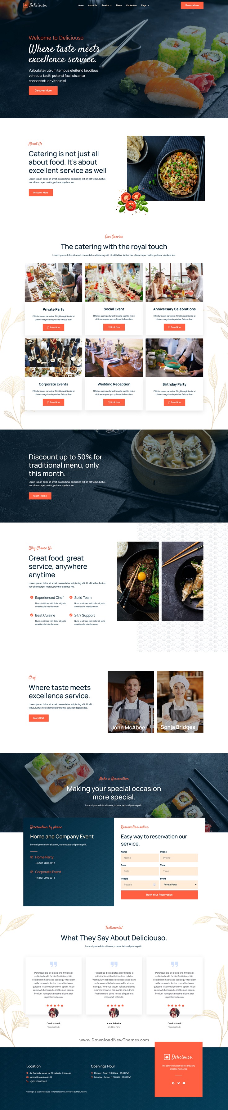Deliciouso - Catering & Restaurant Elementor Template Kit Review