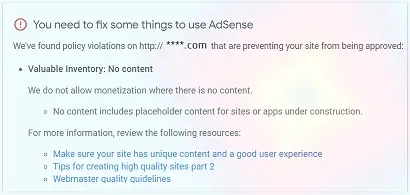 Fix Valuable Inventory No Content Problem 2022,How to fix Valuable Inventory No Content in 2022,Valuable inventory : under construction,google adsense