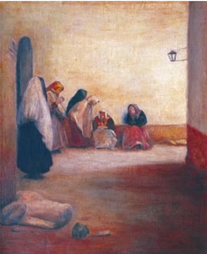 Luis Desangles, Las Mendigas, Óleo/lienzo, 58.5 x 49.5 cms. Col. Museo Bellapart