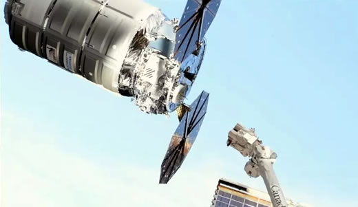 Cygnus NG-17 chega à Estação Espacial Internacional. (Crédito da imagem: NASA)
