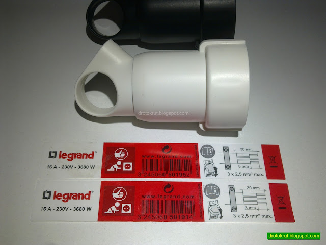 Переносные розетки Legrand 50195 (черная) и Legrand 50191 (белая)
