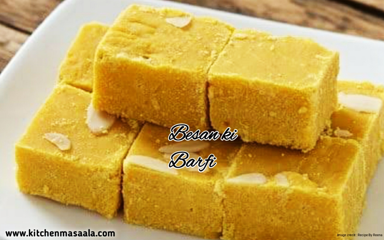 बेसन की बर्फी रेसिपी || Besan ki Barfi Recipe in Hindi, बेसन की बर्फी फोटो