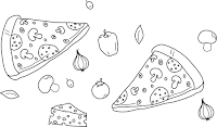 pizza coloring page