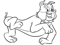 Spike the bulldog coloring pages