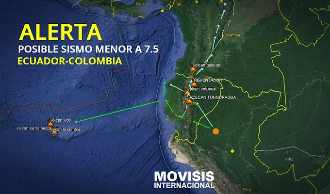 IMPORTANTE LOS SISMOS PUEDEN DIRIGIRSE A ECUADOR Y COLOMBIA POR ENERGIA MIGRATORIA 