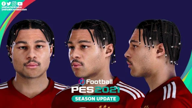 Serge Gnabry New Hairstyle For eFootball PES 2021