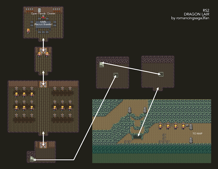 Romancing Saga 2 Dragon Lair Map