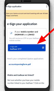 Upstox aadhar otp, Upstox Account Opening Process