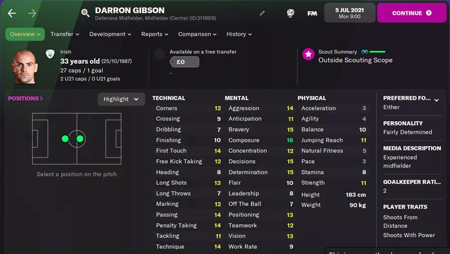 FM22 Darron Gibson