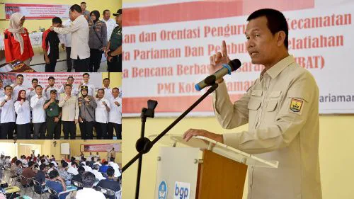 Pelantikan PMI Kecamatan dan Pelatihan SIBAT se Kota Pariaman, Ini Pesan Wako