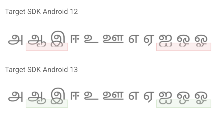 SDK segmentado para Android 12 e 13