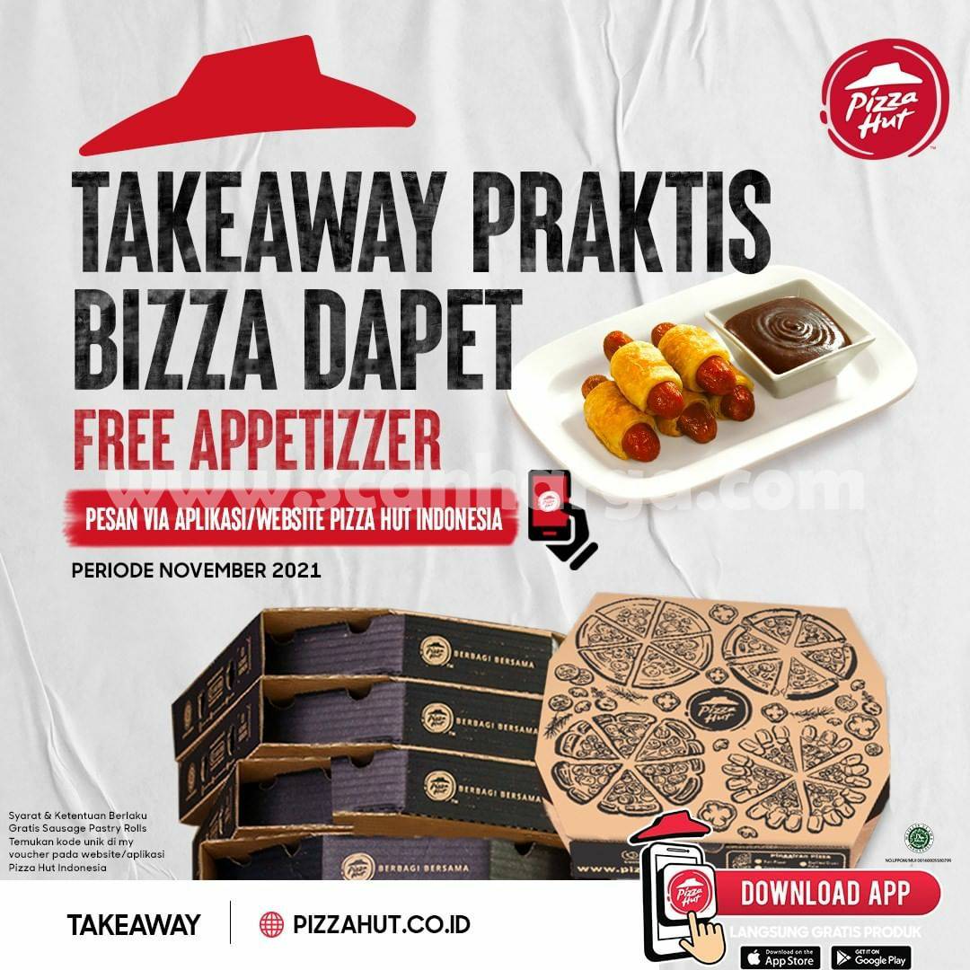 Promo PIZZA HUT Takeaway GRATIS Appetizer