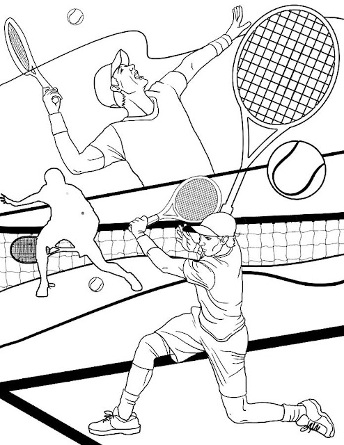 Best tennis coloring pages