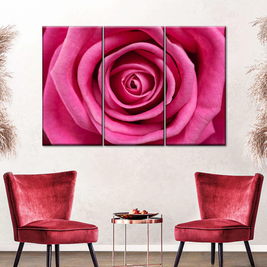 hot pink rose wall art
