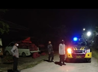 Jaga Kamtibmas Kecamatan Malua, Personel Polsek Malua Laksanakan Patroli Blue Light