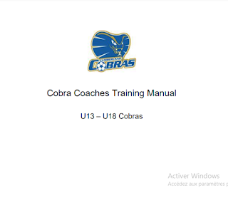 Cobra Coaches Training Manual U13 – U18 Cobras PDF