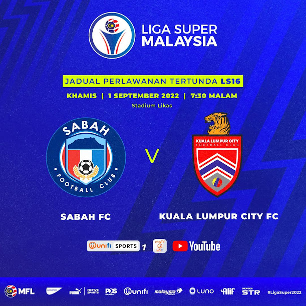 Live Streaming Sabah vs KL City 1.9.2022