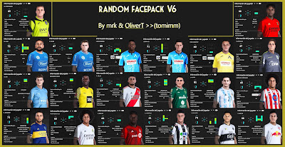 PES 2021 Random Facepack V6 by Tommim, Mrk, OliverT