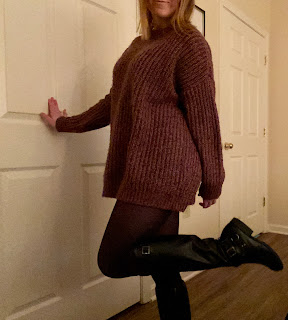 Winter Trend Items Knee High Boots and Sweater Dress