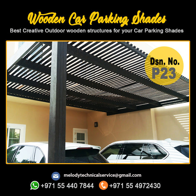 Wooden Carparking Shade Design in Dubai | Carparking Shade Idea's in UAE