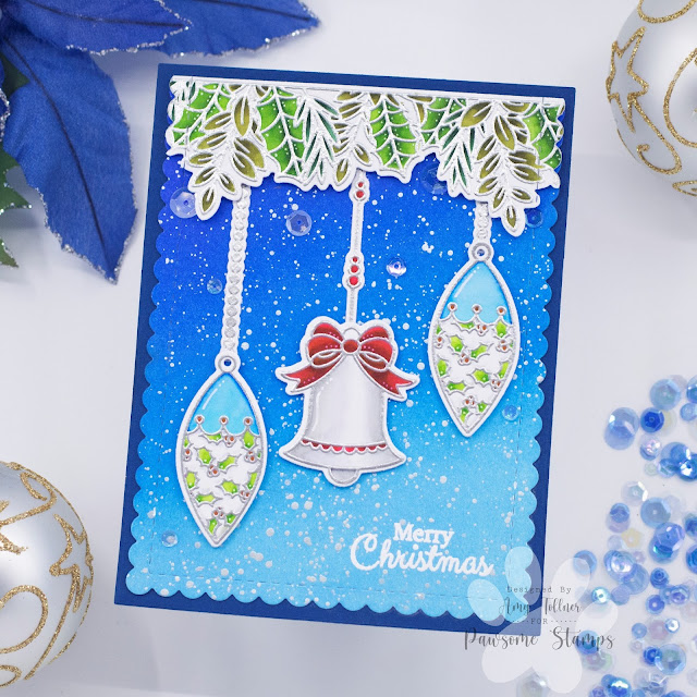 Deck the Halls Stamp and Die Set, Icicle Sequin Mix by Pawsome Stamps #pawsomestamps #handmade