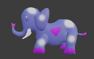 Cute Elephant rigged free 3d models fbx obj blend
